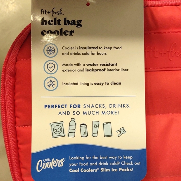 NWT Fit & Fresh Jada Belt Bag Cooler Hot Pink - Picture 8 of 12